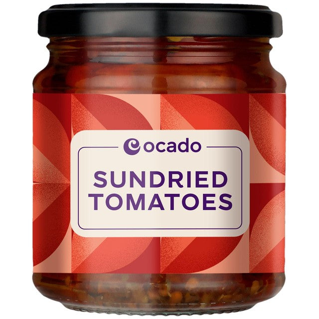 Ocado sundried tomatoes with oregano and garlic 280g, imported from the UK