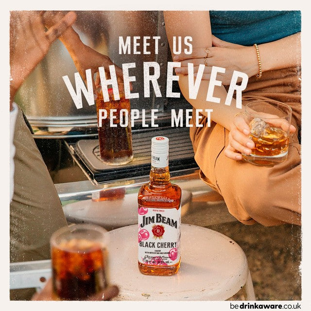 Jim Beam black cherry bourbon whiskey 70cl, UK version