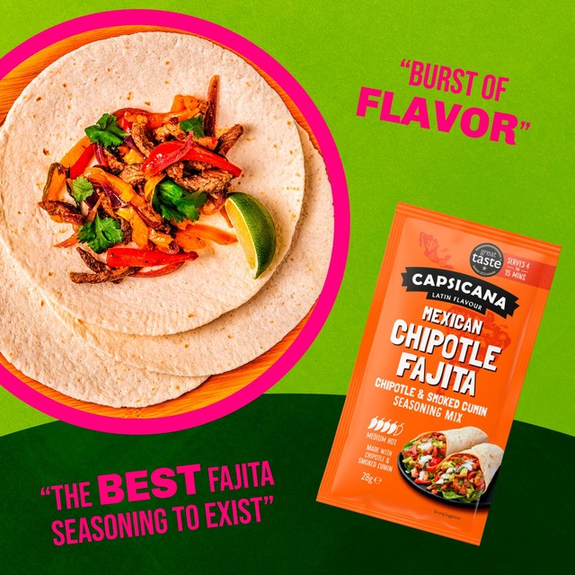 Capsicana Fajita Seasoning Mix Medium/Hot 28g - British product