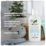 Dr Organic unfragranced baby body wash 250ml - British product