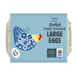 M&S Large Free Range Eggs British 6 Pack