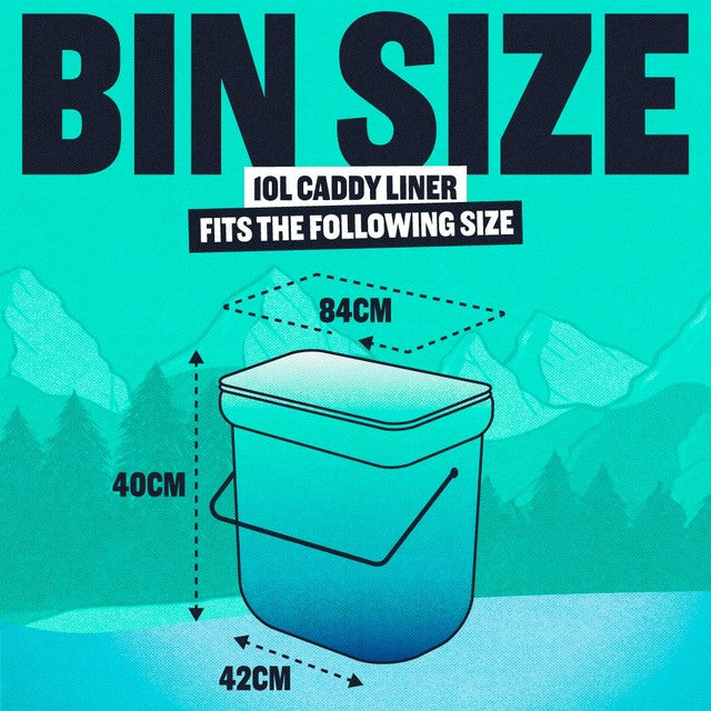 BEAST compostable caddy liners 10L - British product
