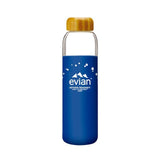 Evian glass water bottle Designer Blue 500ml - British product
