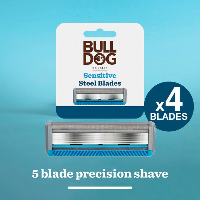 Bulldog Sensitive Steel Razor Blades 4 Pack - British product