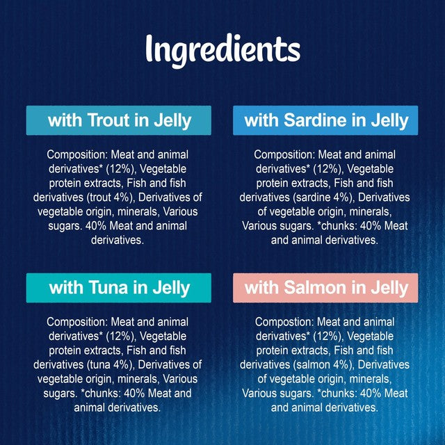 Felix Senior cat food fish jelly pouches 12x85g - British product