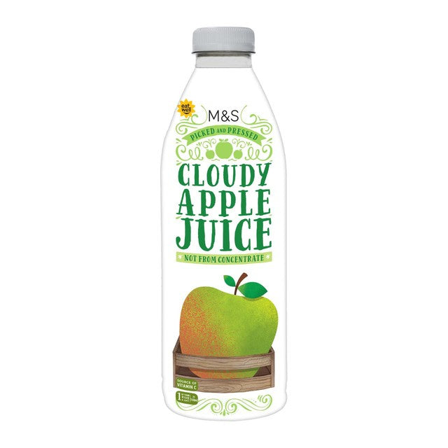 M&S cloudy apple juice 1L, imported from the UK