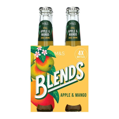 M&S M&S Blends Apple & Alphonso Mango Still Juice Drink 4 x 275ml- Buy online at McGrocer