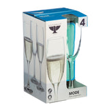Ravenhead Mode champagne flutes 4-pack, imported from the UK