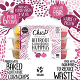 ChicP beetroot and horseradish hummus snack pack 153g - British product