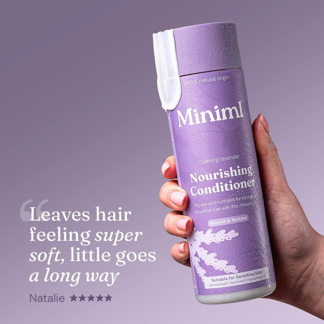 Miniml Calming Lavender conditioner with Pro-Vitamin B5, UK version