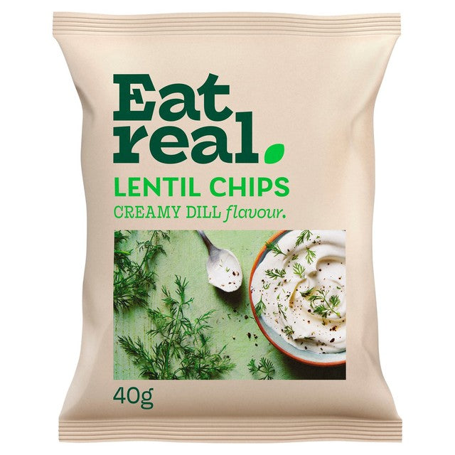 Eat Real Creamy Dill Lentil Chips 40g - British product