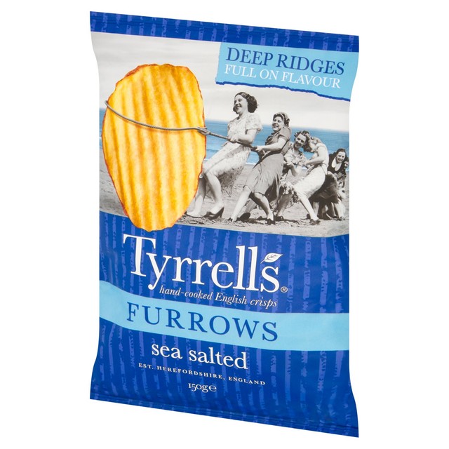 Tyrrells Sea Salted Sharing Crisps 150g (British brand)