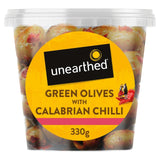 Unearthed Green Olives with Calabrian Chilli sharing bucket imported from the UK
