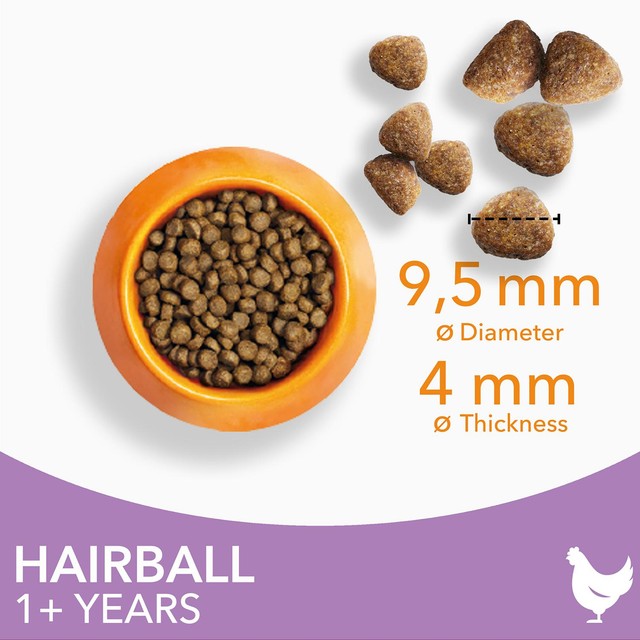 IAMS hairball dry cat food with chicken 3kg, UK version