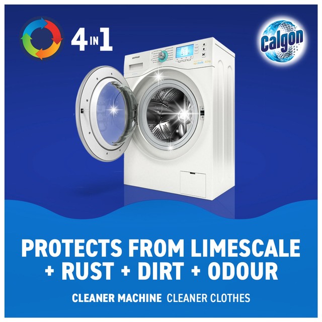 Calgon 4-in-1 washing machine water softener tablets 45 tablets - British product