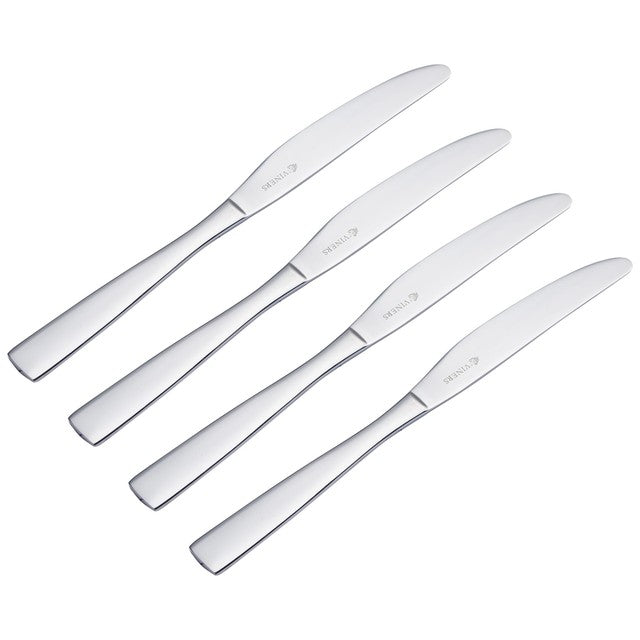 Viners Everyday Purity Table Knife Set 4 Piece (British brand)
