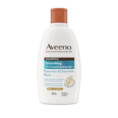 M&S Aveeno Smoothing Rosewater & Chamomile Shampoo for Frizzy Flyaway Hair 300ml- Buy online at McGrocer