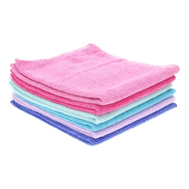 Sorbo microfibre cleaning cloths bubble gum color 40x40cm 6 piece set (British brand)