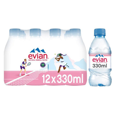Evian Stille Naturlig Mineralvann Multipack 12 x 330ml
