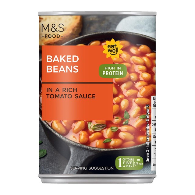 Marks & Spencer baked beans in tomato sauce 400g - British product