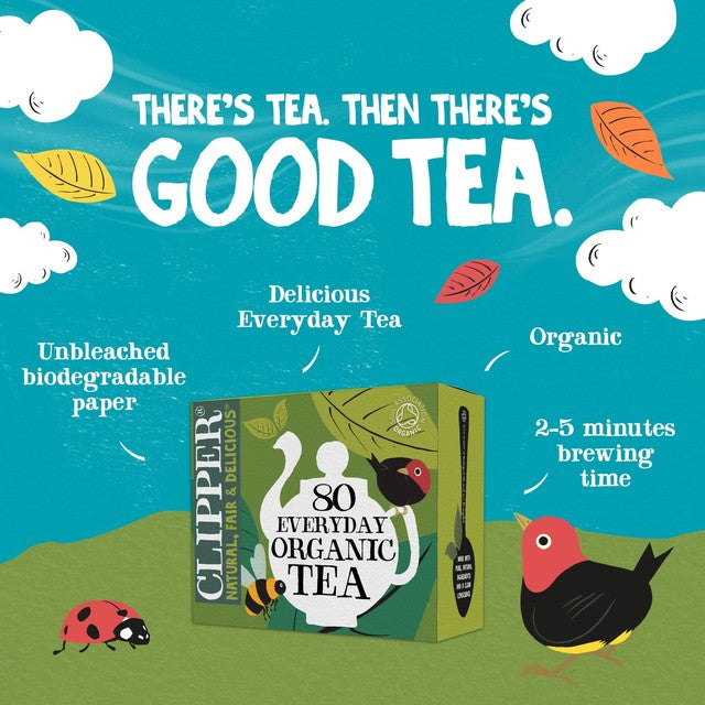 Clipper organic everyday tea bags 80 count - British product