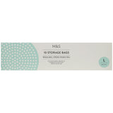 M&S Resealable Storage Bags Large 10 Pack, imported from the UK