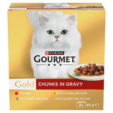 M&S Gourmet Gold Chunks in Gravy Gravy Collection Wet Cat Food 8 x 85g- Buy online at McGrocer
