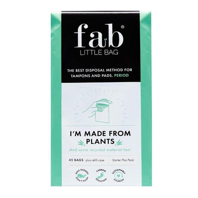 FabLittleBag Bærekraftige Sanitærposer Startpakke Plus 45 stk.