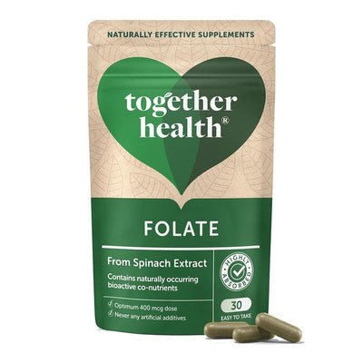 M&S Together Health Folate Natural Folic Acid 400 mcg Folate Supplement 30 Capsules- Buy online at McGrocer