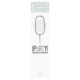 Unique Party silver number 0 sparkler candle 3.2x17x0.3 cm, imported from the UK