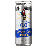 Captain Morgan Spiced Gold alcohol-free cola mixer 4 x 250ml cans - British product