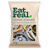 Eat Real sea salt and black pepper veggie straws 110g - British product