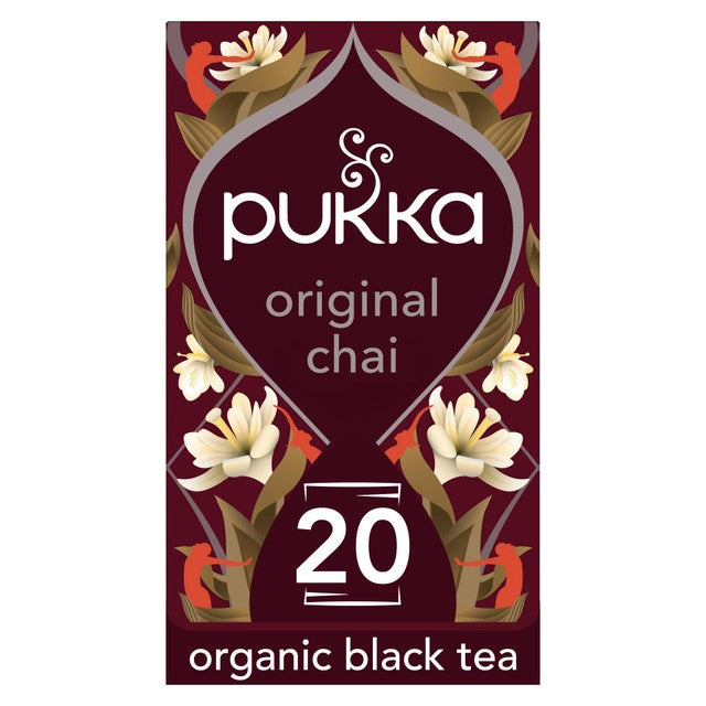 Pukka original chai tea bags 20 pack, imported from the UK