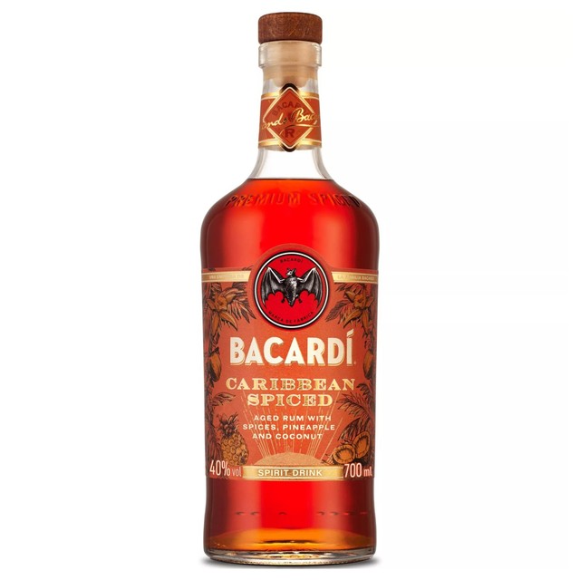 Bacardi Caribbean Spiced Premium Rum 70cl - British product