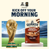 Quaker Hazelnut Chocolate porridge sachets 10 sachets, imported from the UK