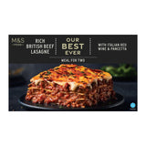 M&S Rich Beef Lasagne Ready Meal Serves 2 800g