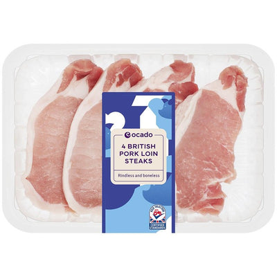 Ocado 4 British Pork Loin Steaks 480g