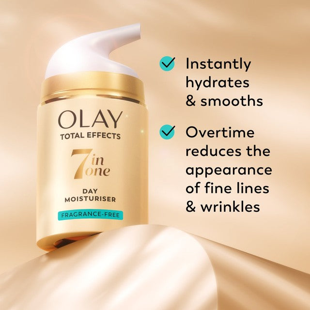Olay Total Effects fragrance free anti-ageing moisturiser 37ml, imported from the UK