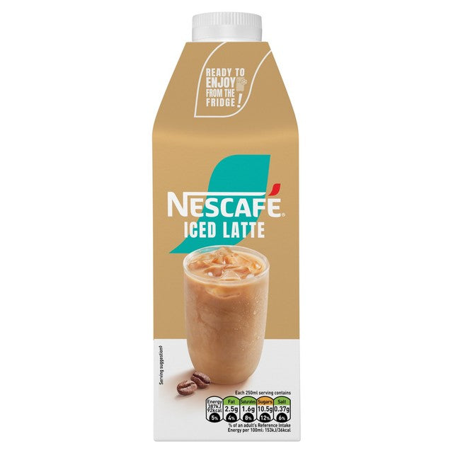 Nescafe iced coffee latte drink 750ml, imported from the UK