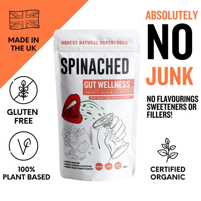 Spinached gut wellness probiotic supplement powder 200g (British brand)