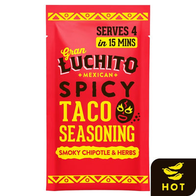 Gran Luchito Assaisonnement Épicé et Fumé pour Tacos aux Piments Chipotle et aux Herbes 28g