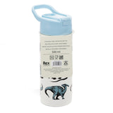 Rex London stainless steel dinosaur water bottle 500ml, imported from the UK