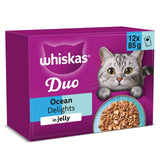 M&S Whiskas 1+ Duo Ocean Delights Adult Wet Cat Food Pouches 12 x 85g- Buy online at McGrocer