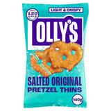 M&S Olly's Olives Pretzel Thins Original Salted Pretzel Snacks 140g- Buy online at McGrocer