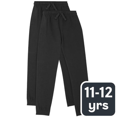 M&S M&S Unisex Regular Fit Black Barnejoggebukser 11-12 år - Kjøp online hos McGrocer