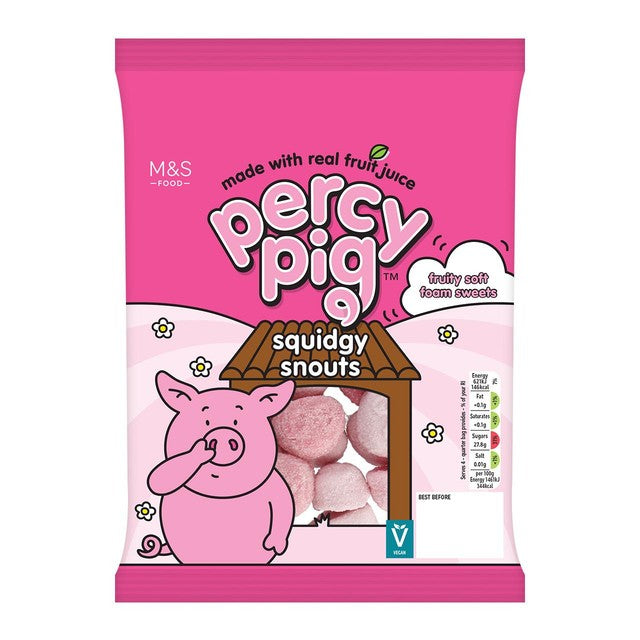 M&S Percy Pig Squidgy Snouts 170g, imported from the UK