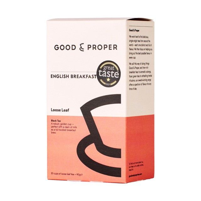 Good & Proper Tea English Breakfast loose leaf tea 90g, UK version