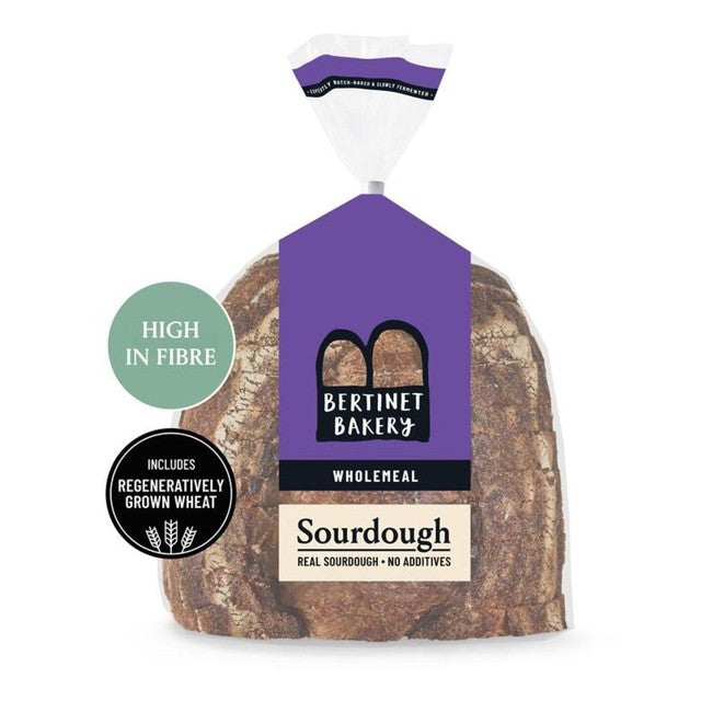 Bertinet Wholemeal Half Bloomer Sourdough Bread 500g - British product