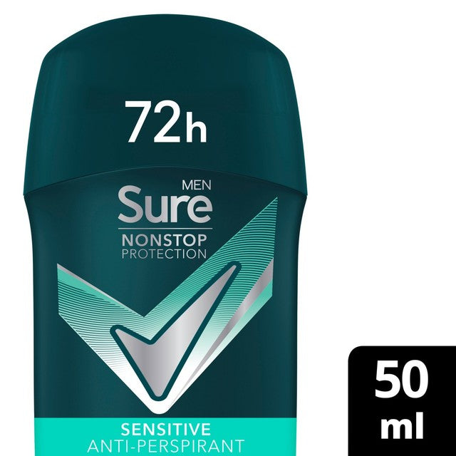 Sure Men Nonstop Sensitive Antiperspirant Deodorant Stick 50ml (British brand)
