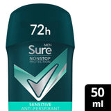 Sure Men Nonstop Sensitive Antiperspirant Deodorant Stick 50ml (British brand)